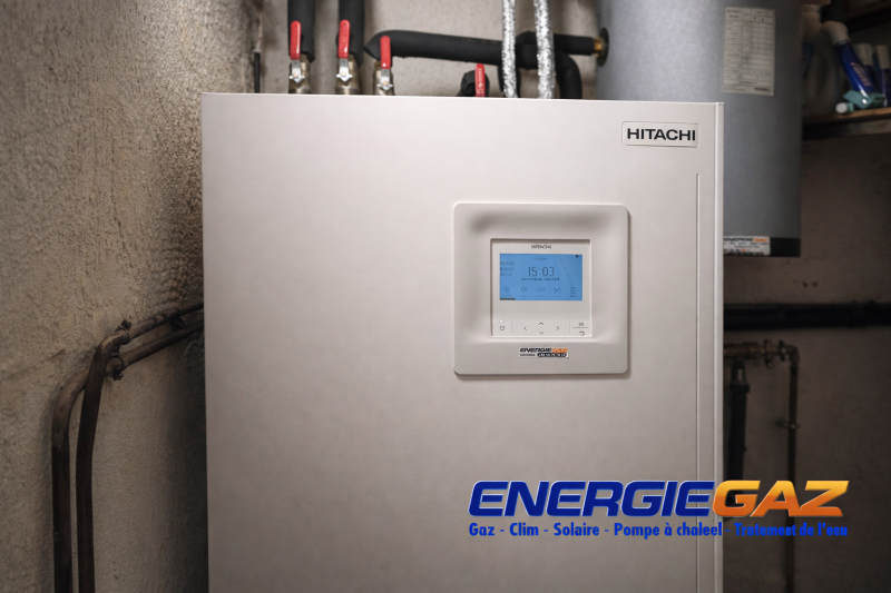 Remplacement chaudière fioul – La Cadière Installation d’une pompe à chaleur air-eau Hitachi Yutaki H Combi triphasée.