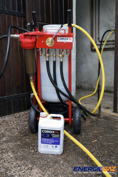 Désembouage complet du circuit de chauffage 