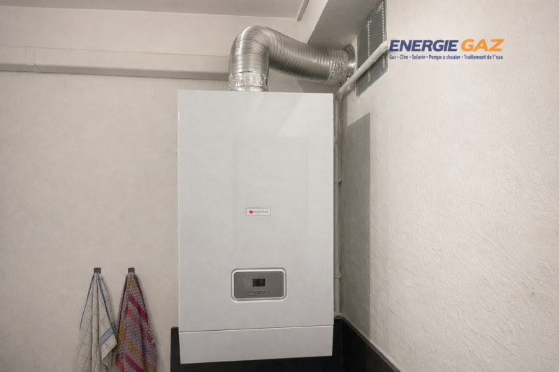 Chaudière gaz Saunier Duval Bas NOx installée par ENERGIE GAZ lors d’un remplacement de chaudière à La Cadière (83).