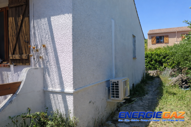 Intégration soignée de l’unité extérieure Installation propre et discrète, respectant l’esthétique du logement.